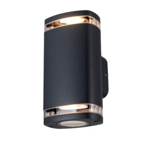 KÜLTÉRI FALI 220-240V AC 2XGU10 IP54 FEKETE