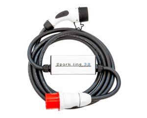 SPARK LINE TÖLTŐ KÁBEL 22KW TYPE2@ 3x32A Type 2 22kW 5m kábelel