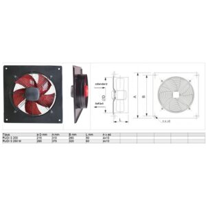 RUDI S 250 M ventilátor ipari axiális