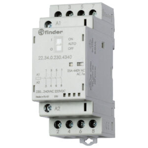 Kontaktor 25A 4Z 230V AC/DC+kézi vezérlés