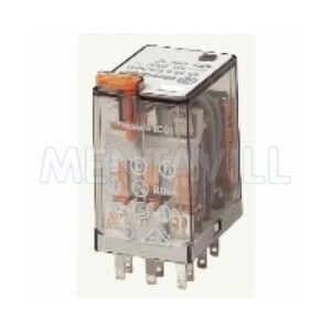 RELÉ FINDER 24VDC 10/20A 11P 3CO+LED Zárható tesztgomb+LED
