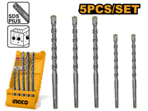 INGCO kőzetfúró készlet 5 részes 6-12mm, SDS-Plus