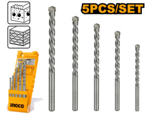 INGCO kőzetfúró készlet 5 részes 4-10mm, hengeres