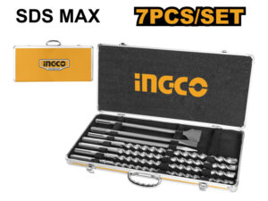INGCO KŐZET FÚRÓ+VÉSŐ KLT 5 RÉSZ@ FÚRÓ 16-22mm  SDS-Max