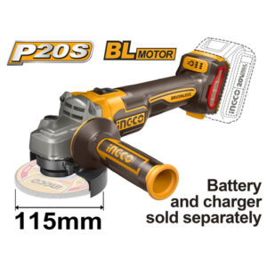 INGCO AKKUS SAROKCSISZOLÓ 20V @ 125mm SZÉNKEFE NÉLKÜLI 20V