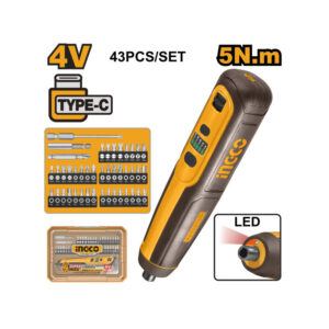 INGCO AKKUS CSAV. + 43R. BIT @ CSAVAROZÓ, 5Nm, 4V, USB-C TÖLTÉS