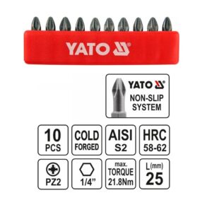 YATO BIT KLT 10 RÉSZES PZ2x25mm @