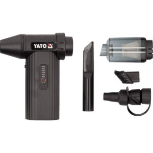 YATO Légseprű és autós porszívó 7,2@ 4 Ah 130000 RPM Tartozékokkal