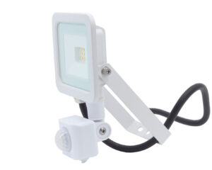 LED fényvető/reflektor mozgásérzékelővel 10W 4000K 900lm fehér, lapos kivitel
