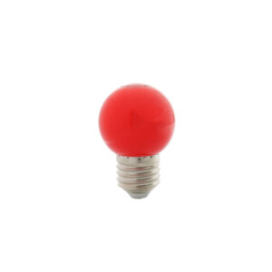 Színes LED E27 gömb 1W piros@