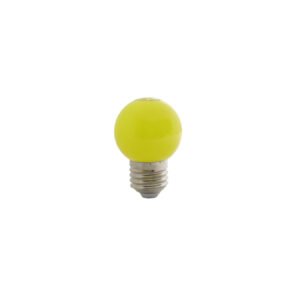 Színes LED E27 gömb 1W sárga@