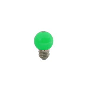 Színes LED E27 gömb 1W zöld@