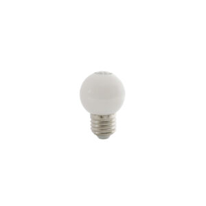Színes LED E27 gömb 1W fehér 6500K@