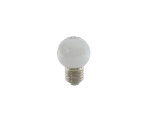 Színes LED E27 gömb 1W  fehér 4000K