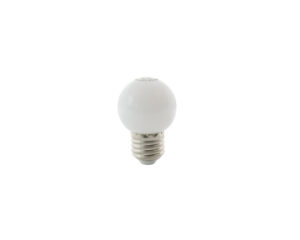 Színes LED E27 gömb 1W  fehér 2700K