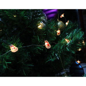 Xmas dekorfüzér mini hómber melegfehér