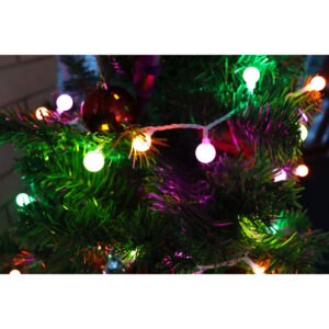 Xmas gömbfüzér mini 8,95m/120 LED zöld,narancs,citrom,pink