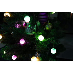 Xmas gömbfüzér pingpong 6m/20l zöld,narancs,citrom,pink