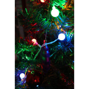 Xmas gömbfüzér mini 8,95m/120l piros,kék,sárga,zöld