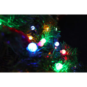 Xmas gömbfüzér mini 8,95 m 120l piros,sárga,zöld,kék