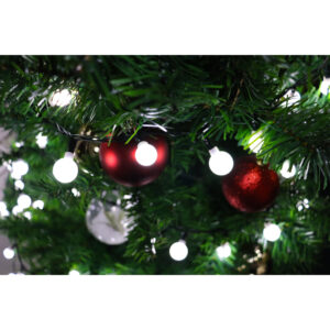 Xmas gömbfüzér mini 8,95 m 120 LED hidegfehér