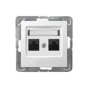 NECTO RJ45x2 csatlakozóaljzat fehér