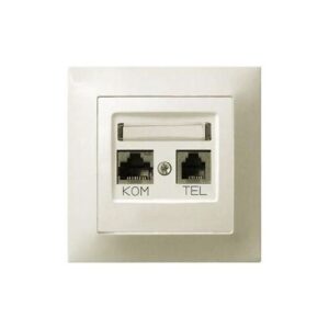 NECTO RJ45+tel csatlakozó komplett elefántcsont