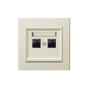 SONATA RJ45x2 csatlakozóaljzat komplett elefántcsont