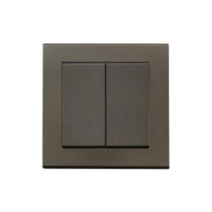 SONATA 106x2 dupla alternatív kapcsoló komplett csokoládé