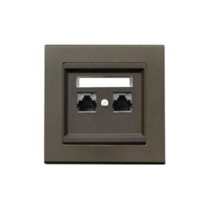 SONATA RJ45x2 csatlakozóaljzat komplett csokoládé