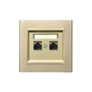SONATA RJ45x2 csatlakozóaljzat komplett arany