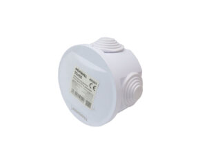 Kötődoboz 50x50mm falon kívüli, membrános, IP65, kerek, pattintós fedél
