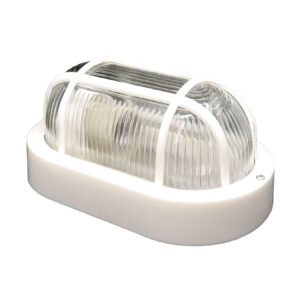 Hajólámpa 60W ovális fehér IP44 mv-light műanyag lámpatest