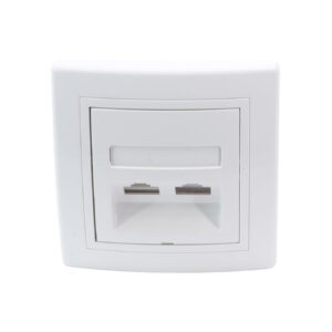 MV5 kettős RJ45-ös aljzat fehér
