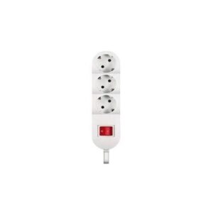 Elosztó 3-as 5m vezeték kapcsolóval fehér H005VV-F 3x1,5mm2