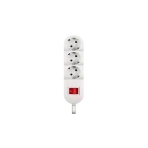 Elosztó 3-as 10m vezeték kapcsolóval fehér H005VV-F 3x1,5mm2