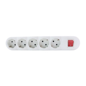 Elosztó 5-ös 1,5m vezeték kapcsolóval fehér H005VV-F 3x1,5mm2