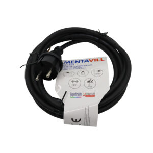 Dugós csatlakozóvezeték H05RR-F 2x1,5mm2,fekete, 3m