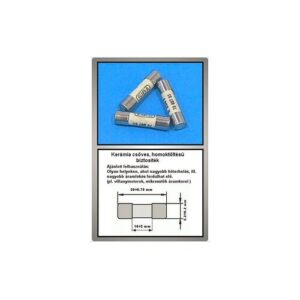 Üvegcsöves biztosíték 5x20mm 6.3A lomha kerámia