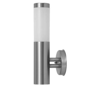 Kültéri falikar fel 1×40W E27 inox@ d:76mm a145mm H380mm búra:9437