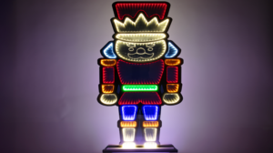 LED karácsonyi tükördísz , diótörő, USB (X25015)