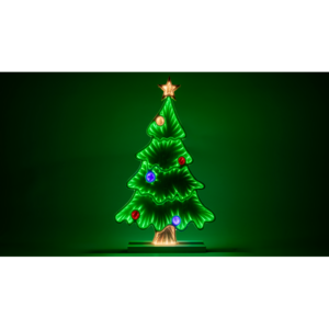 LED karácsonyi tükördísz , fenyő, USB (X25018)