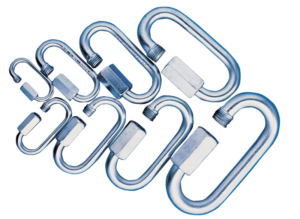 Karabiner, csavaros, acél