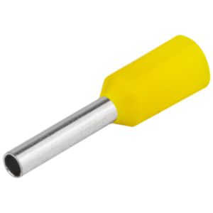 Szigetelt (PA6.6) érvéghüvely, ónozott elektrolitréz, sárga