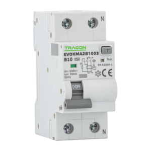 Kombinált védőkapcsoló, 2P, 2modul, C karakterisztika