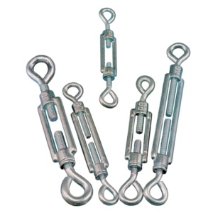 Sodrony-és huzalfeszítő szem-szem, acél+temperált öntvény