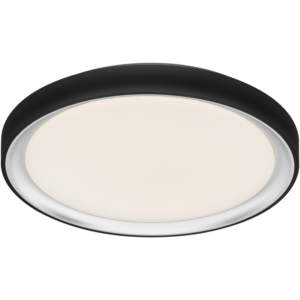 LED mennyezeti lámpa, gyűrű forma, fekete, távirányítós