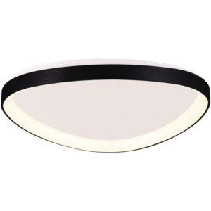 LED mennyezeti lámpa, háromszög forma, fekete, távirányítós