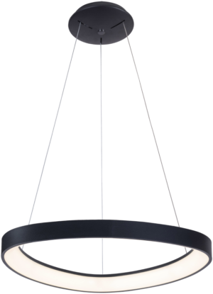 LED függesztett lámpa, háromszög forma, fekete, távirányítós