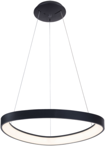 LED függesztett lámpa, háromszög forma, fekete, távirányítós